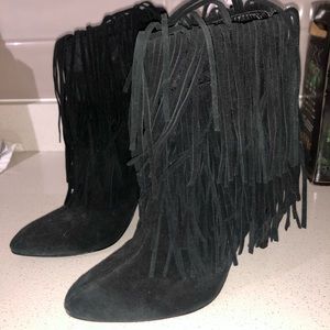 Zara fringe booties